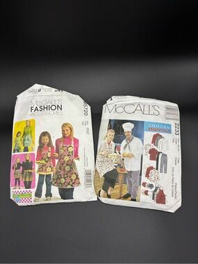 Vintage McCall's Sewing Pattern Pack — Aprons & Uniforms in Multi-Color